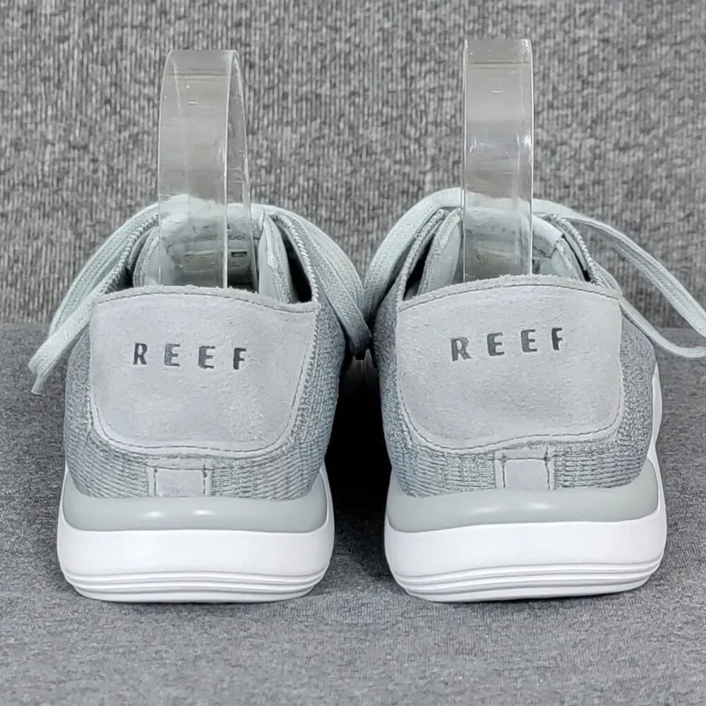 Reef Swellsole Neptune Shoes Mens 12 Gray Knit Slip On Lace Up Comfort Sneakers